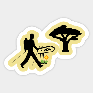 hiking Sticker